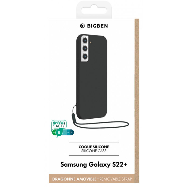 Samsung Galaxy S22+ silikoninis dėklas ant telefono nugarėlės