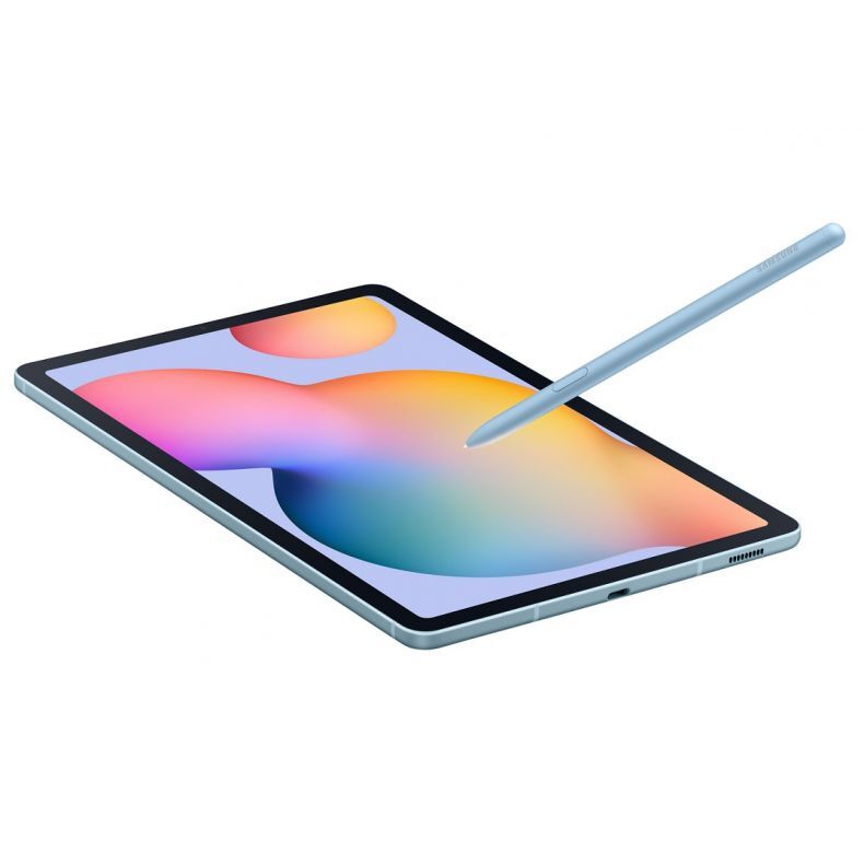Samsung tab S6 lite 2022 su pieštuku ant erkano melynos spalvo