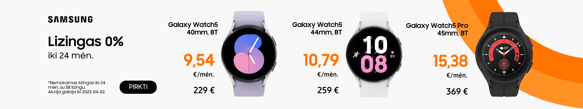 Samsung Galaxy Watch5 akcija lizingas
