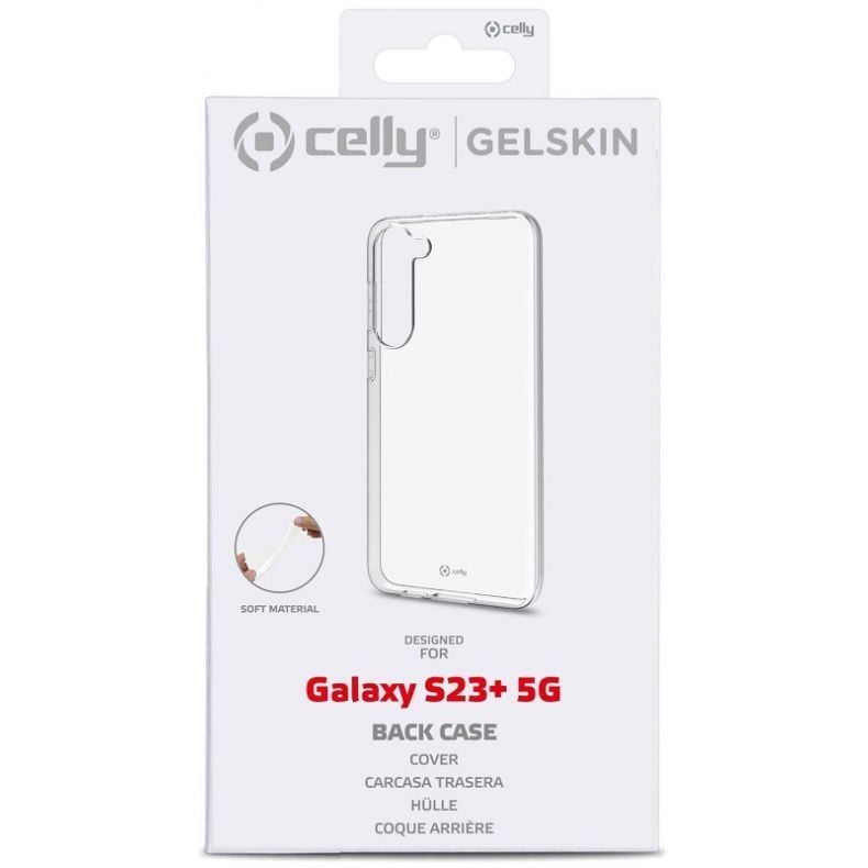 CELLY Samsung Galaxy S23+ silikoninis dėklas skaidrus