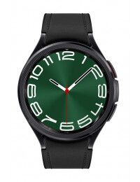 Samsung Watch6 classic 47mm juodos spalvos is priekio