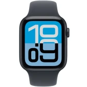 Apple Watch SE 3 44mm GPS Midnight Aluminum Sport Band Starlight - iš priekio, m/l