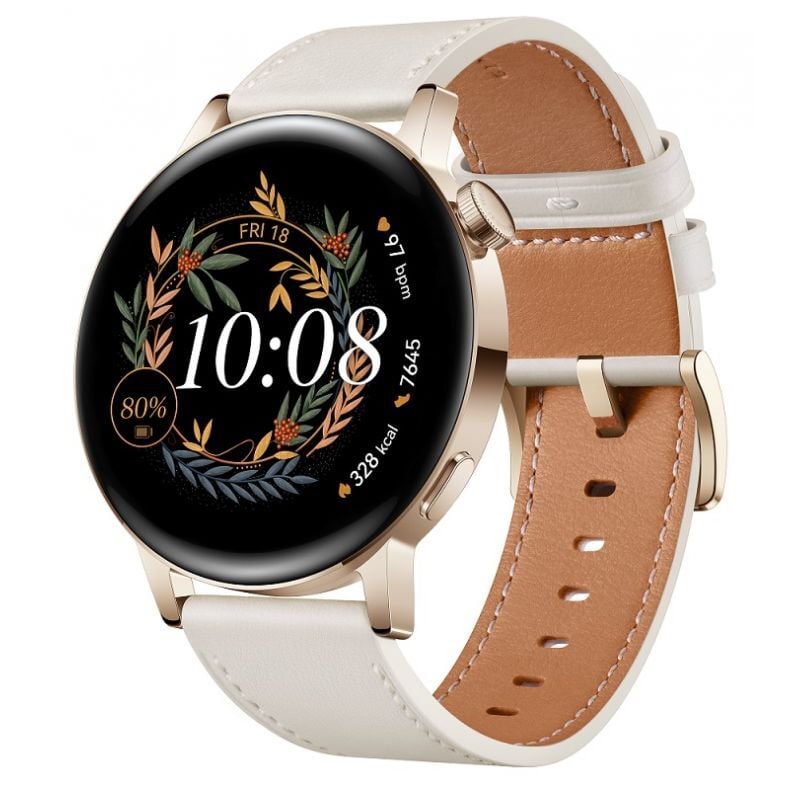  Huawei Watch GT3 42mm White leatherl_priekis_ 30_desine.