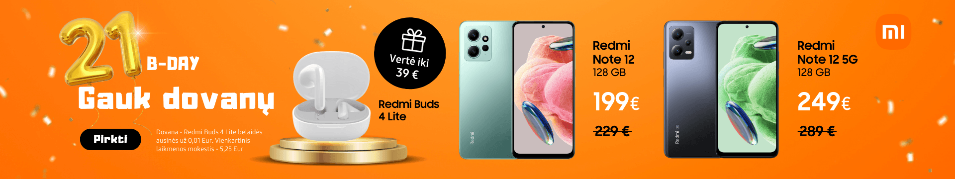 Xiaomi Redmi Buds 4 Lite dovana akcija