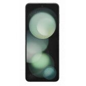 Samsung_Flip5_mėtine_spalva_atlenktas_ekranas