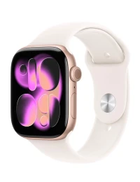 Apple Watch 11 GPS 42MM Rose Gold Aluminium Case with Light Blush Sport Band- S/M,  1 nuotrauka