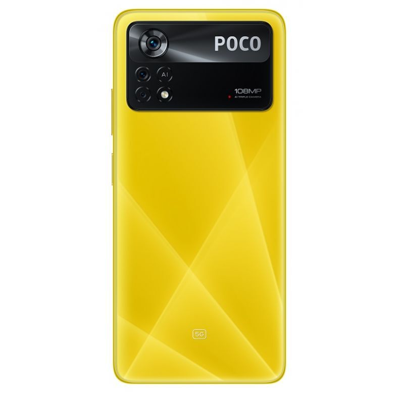 Poco X4 Pro geltonas nugarele