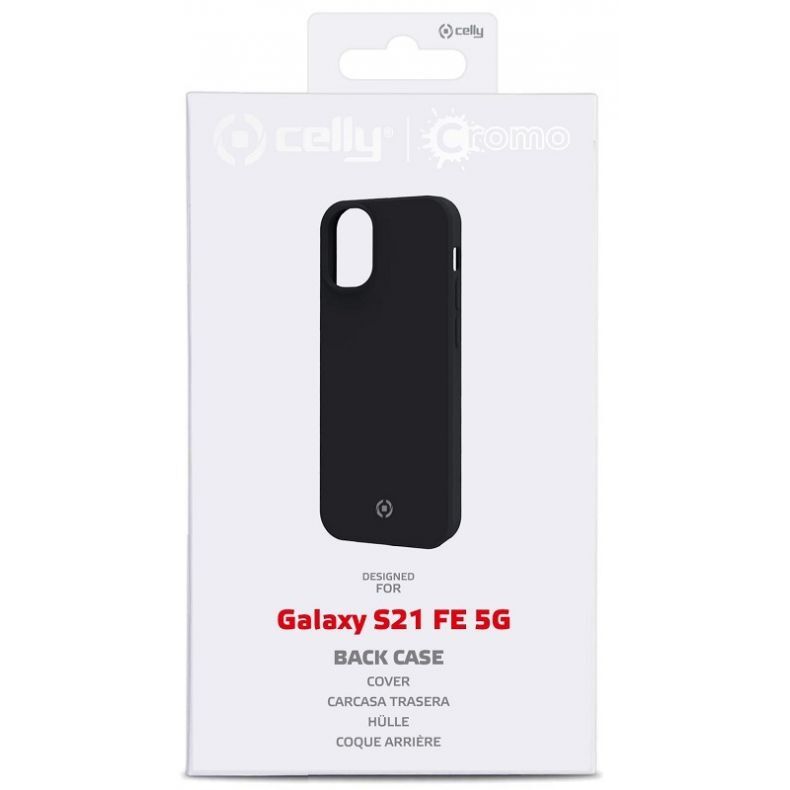 Celly Samsung Galaxy S21 FE Cromo silikoninis dėklas Black (juodas), 1 nuotrauka