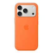 Apple iPhone 17 Pro silikoninis dėklas su MagSafe, oranžinė, 1 nuotrauka