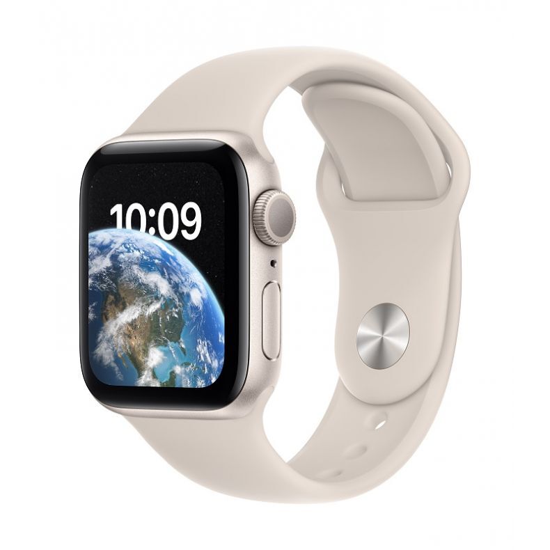 Apple_Watch_SE_GPS_40mm_Starlight_Aluminum_Starlight_Sport_Band_34FR_Screen