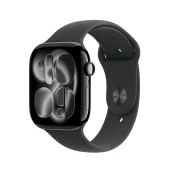 Apple Watch 11 GPS 46mm Jet Black Aluminium Case with Black Sport Band M/L, 1 nuotrauka