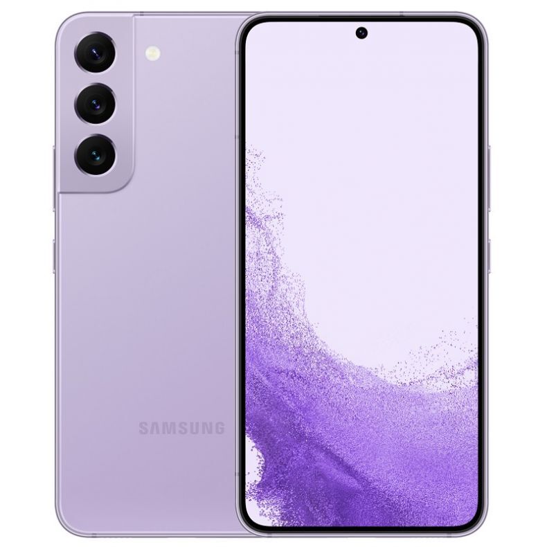 Samsung_GalaxyS22_Priekis_Nugarelė_violetinis