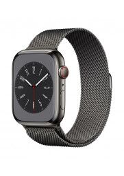 Apple_Watch_Series_8_Cellular_45mm_Graphite_Stainless_Steel_Graphite_Milanese_Loop_34FR_Screen