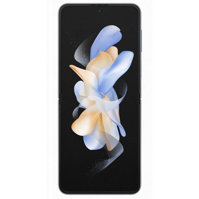Samsung Z Flip4 is priekio atlenktas melyna spalva