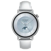 Xiaomi Watch S4 41mm, sidabrinis su odiniu diržellu, 1 nuotrauka