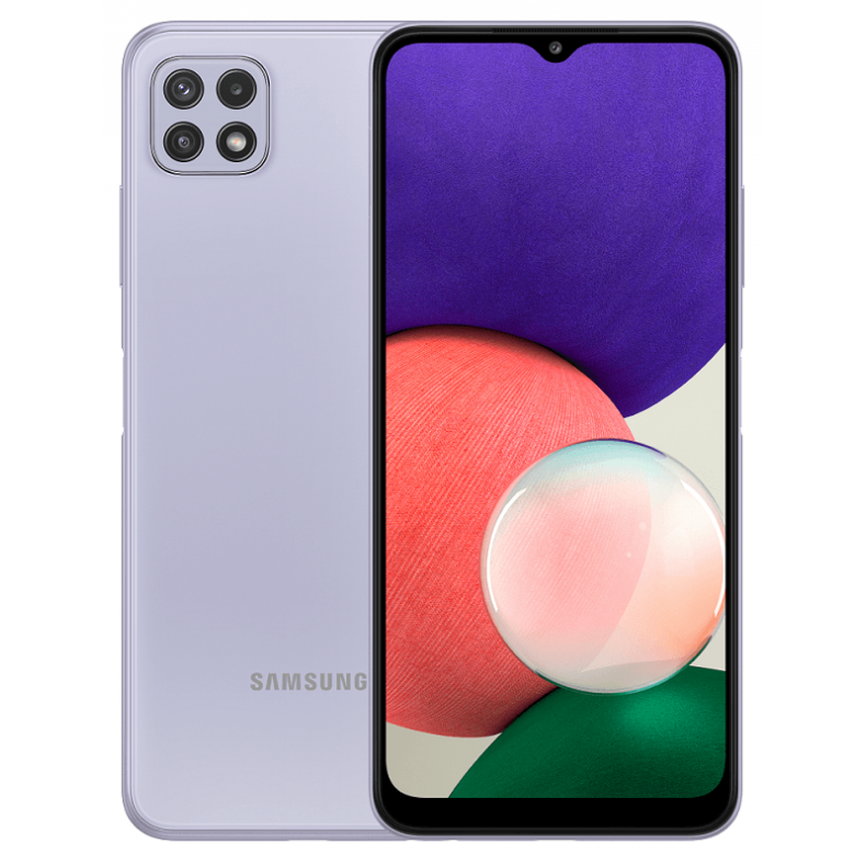 Samsung A22 5G 64GB violetine nugarele ir ekranas
