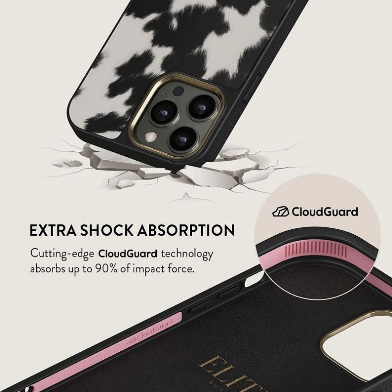 BURGA Elite Gold dėklas iPhone 14 Pro Max Achromatic