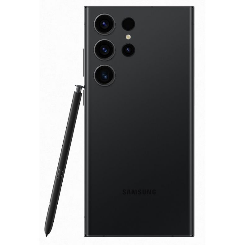 Samsung_galaxy_s23_ultra_juodos spalvos_nugarele_su piestuku