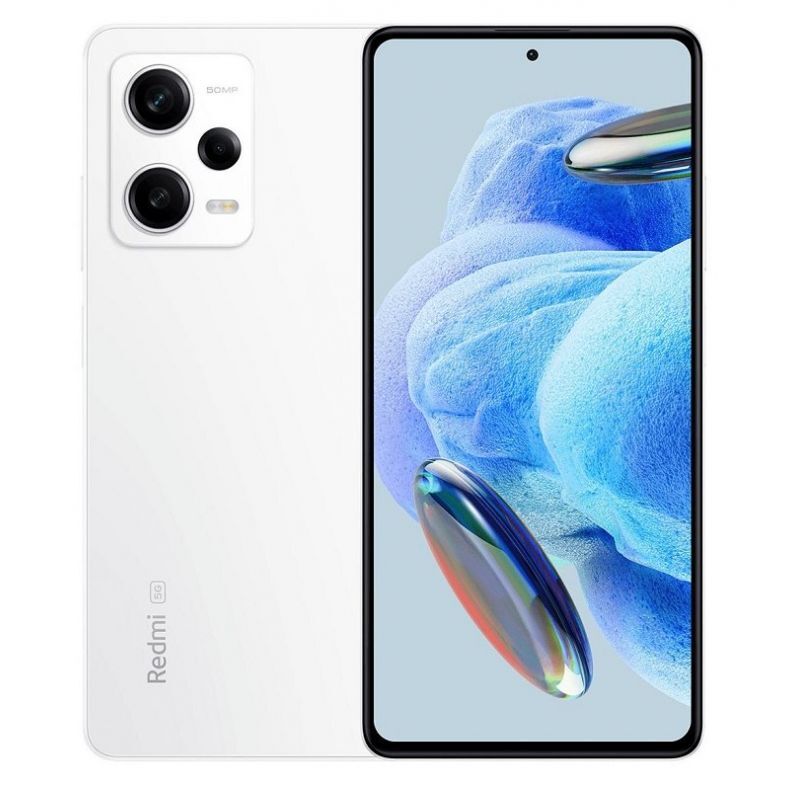  Xiaomi Note 12 pro 5G baltos spalvos ekranas ir nugarele