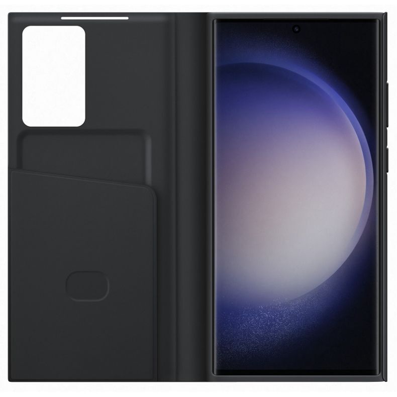 SAMSUNG Galaxy S23 Ultra Clear View dėklas juodas