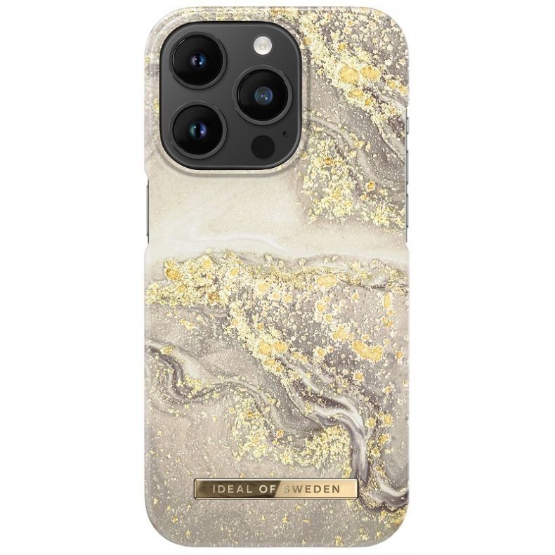 IDEAL OF SWEDEN dėklas iPhone 14 Pro Sparkle Greige Marble 