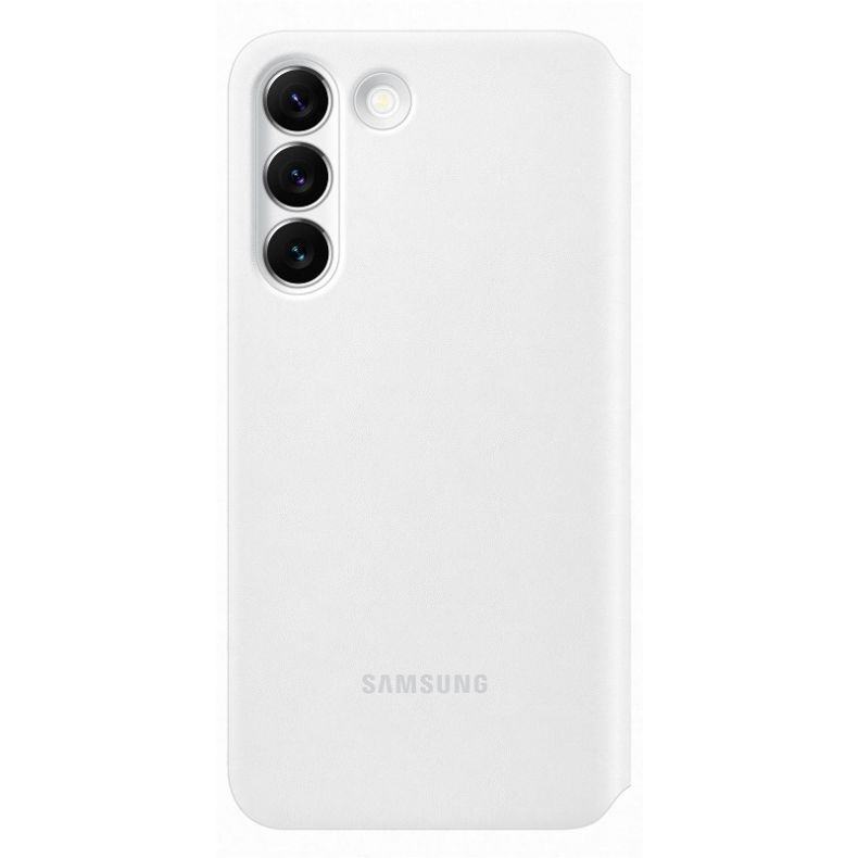 Samsung Galaxy S22 Clear View orginalus dėklas ant telefono