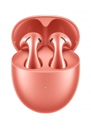 Huawei FreeBuds 5 Coral orange su deklu
