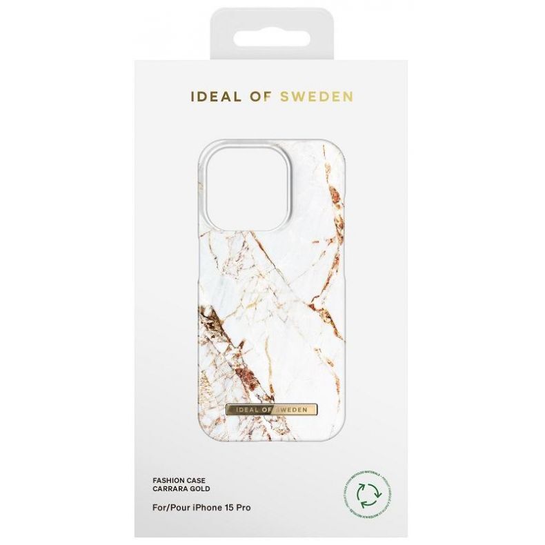 IDEAL OF SWEDEN dėklas iPhone 15 Pro Carrara Gold