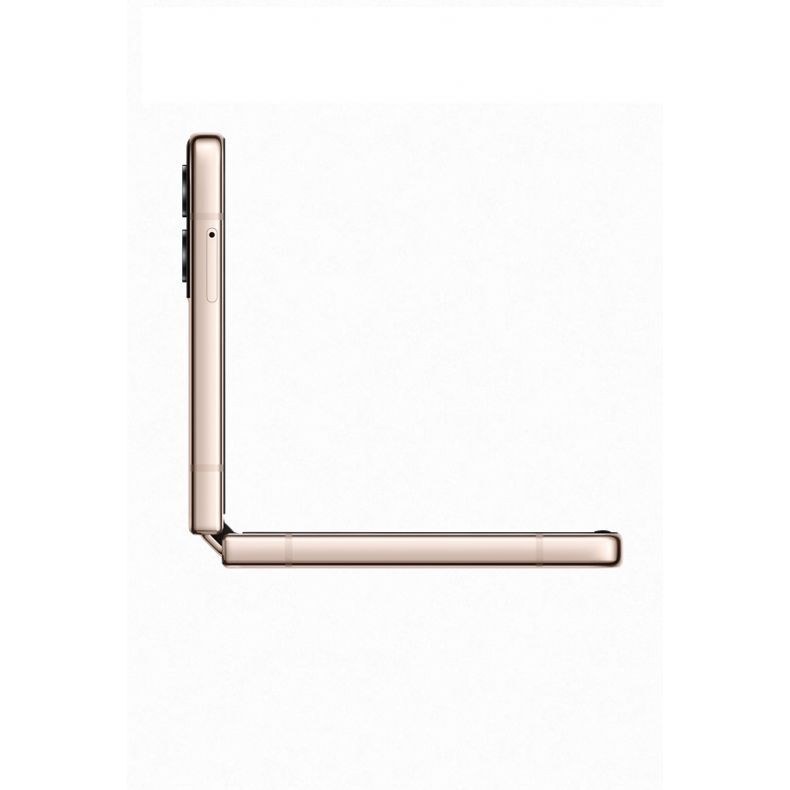 Samsung Z Flip4 is sono su mygtukais sulenktas 90 kampu spalva rozinis auksas