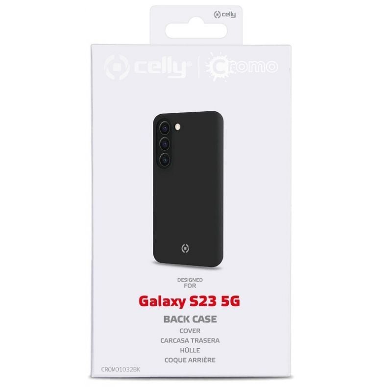 Celly Cromo Samsung Galaxy 23 silikoninis dėklas Black (juodas), 1 nuotrauka