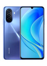HUAWEI Nova Y70 128GB mėlynos spalvos priekis ir nugarėlė
