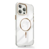 Smart iPhone 17 Pro skaidrus MagSafe dėklas, aukso, 1 nuotrauka
