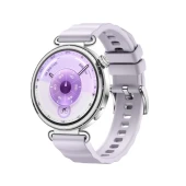 Huawei GT6 41mm, sidabrinis su violetine apyranke, 1 nuotrauka