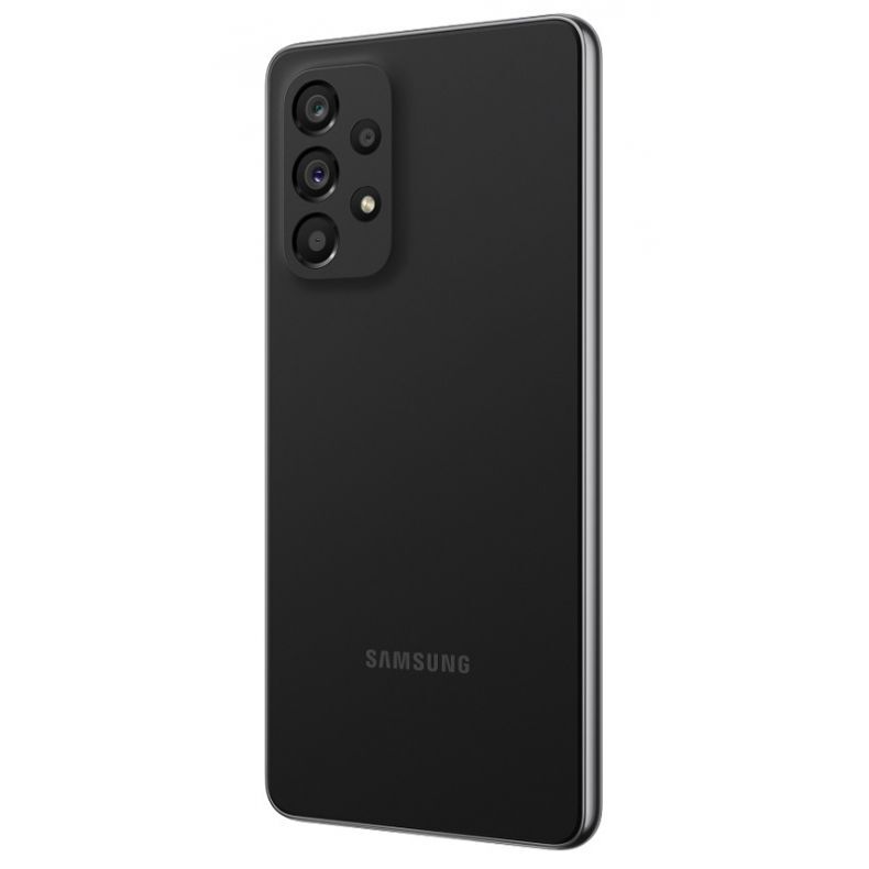 Samsung A53 5G juoda spalva nugarele is desinio kampo