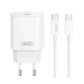 Xo tinklo įkroviklis su USB-C jungtimi ir USB-C laidu - 25W, 1 - nuotrauka