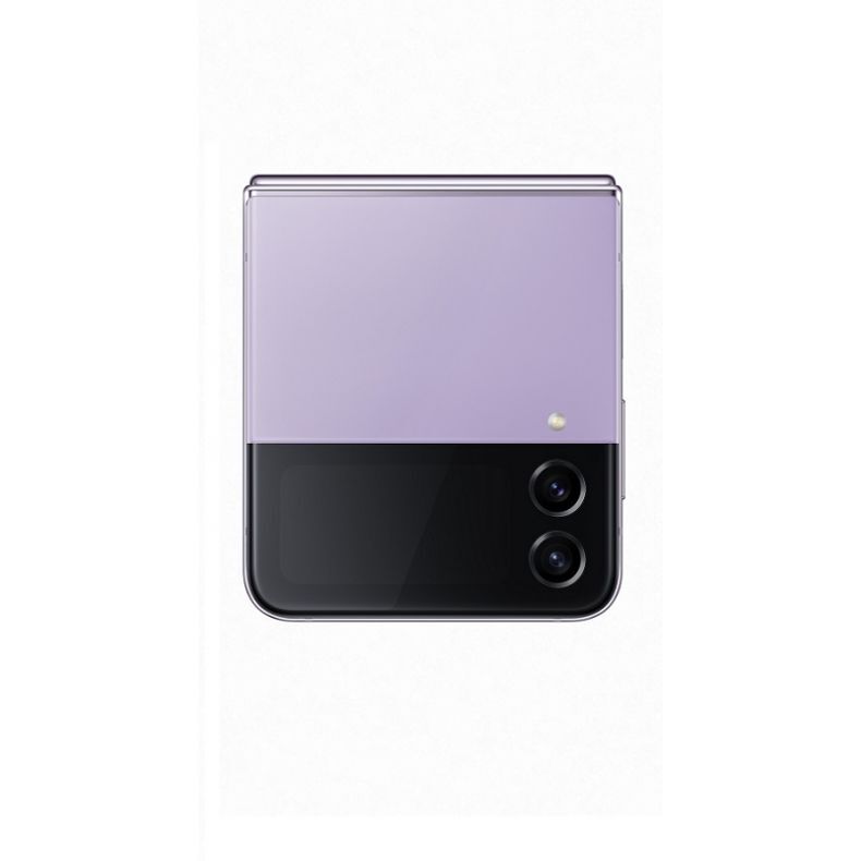 Samsung Z Flip4 sulenktas nugarele su kamera violetine spalva