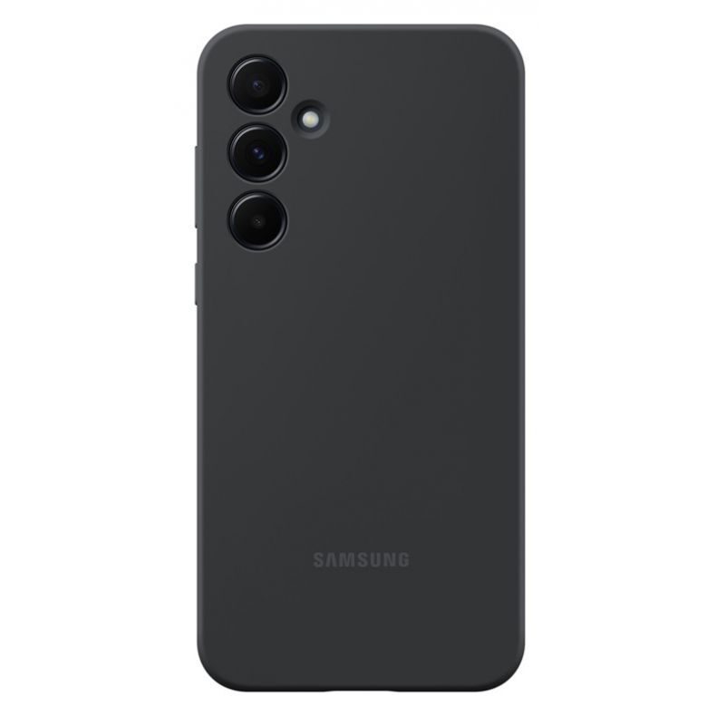 Samsung Galaxy A55 silikoninis dėklas juodas, 1 nuotrauka