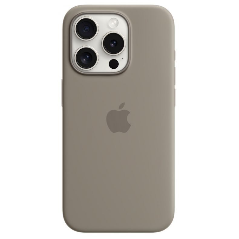 Apple iPhone 15 Pro silikoninis dėklas Clay (rudas) su MagSafe, 1 nuotrauka