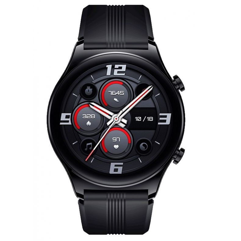  honor-watch-gs3-juodos spalvos su silikonine apyranke