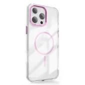 Smart iPhone 17 Pro Max skaidrus MagSafe dėklas, rausva, 1 nuotrauka