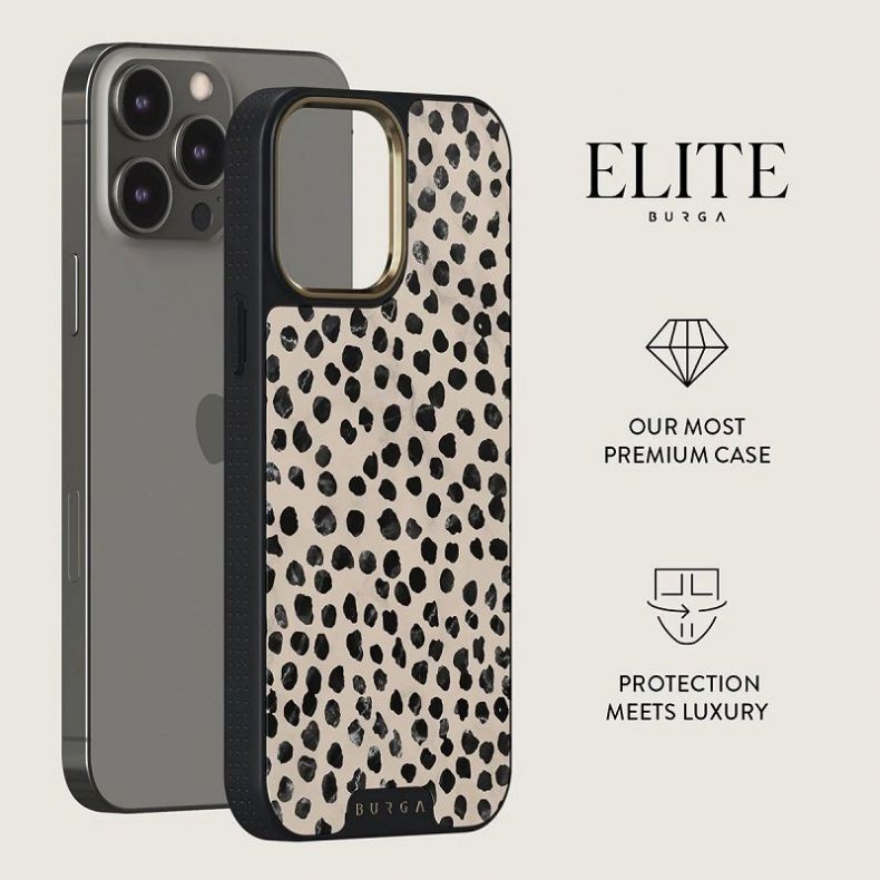 BURGA Elite Gold dėklas iPhone 14 Pro Max Almond Latte
