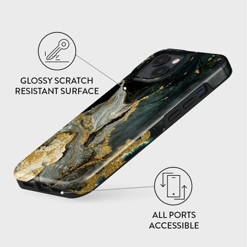 BURGA Tough dėklas iPhone 15 Nothern Lights - Marble