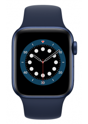 Apple Watch 6 GPS, 40mm Blue Aluminium Case with Deep Navy Sport Band