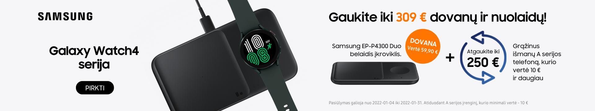 Samsung Galaxy Watch4 serija dovana Samsung Duo EP-P4300