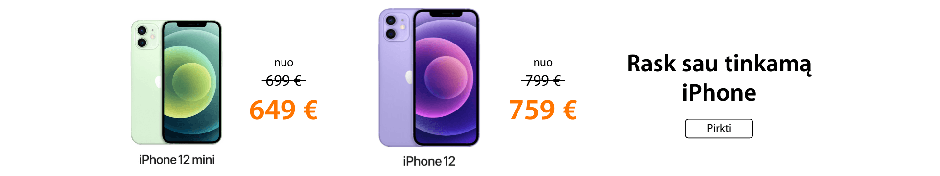iPhone 12 akcija mažesnė kaina