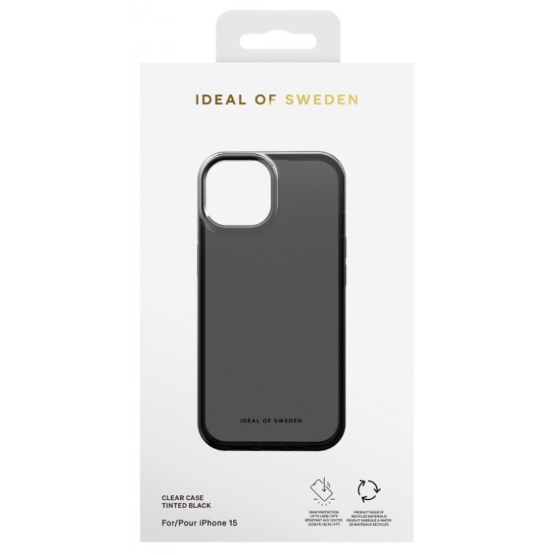 IDEAL OF SWEDEN Clear dėklas iPhone 15 tinted Black