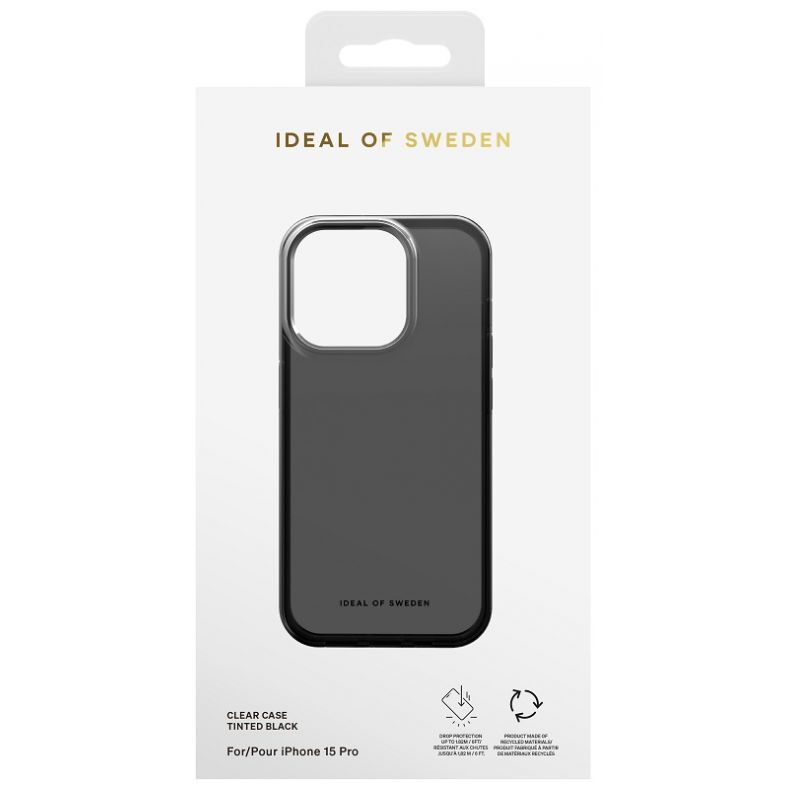 IDEAL OF SWEDEN Clear dėklas iPhone 15 Pro Tinted Black