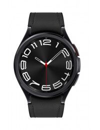 Samsung Watch6 classic 43mm juodos spalvos is priekio.