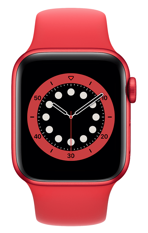 APPLE Watch 6 GPS, 40mm, Red Aluminium Case with Red Sport Band