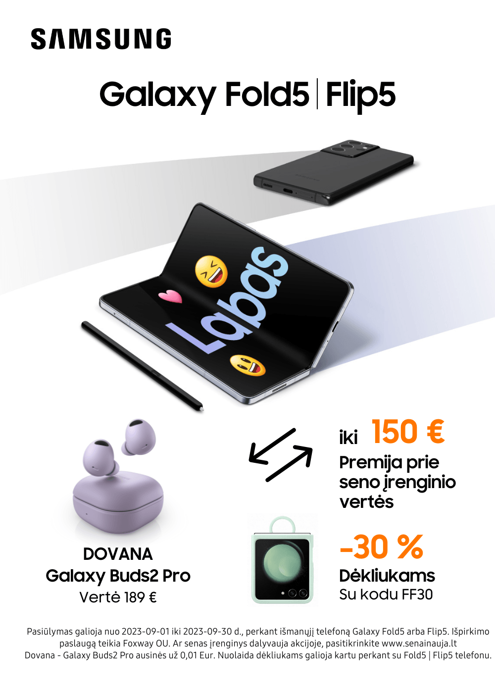 MP.lt Samsung Galaxy Fold5 Flip5 akcija